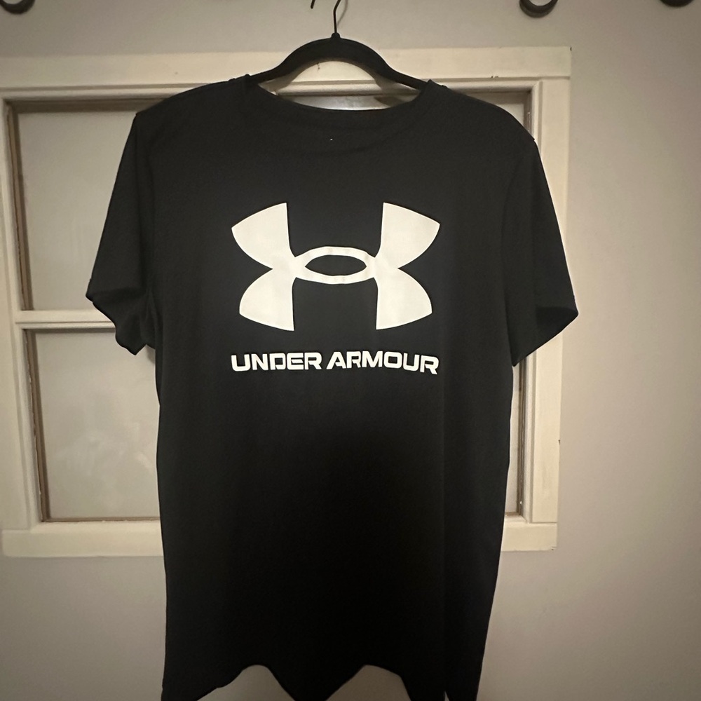 Under Armour Black Tee with White Logo
